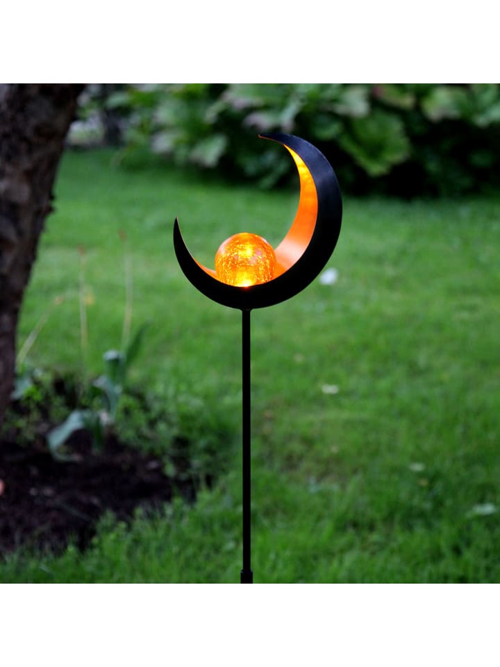 STAR Trading Solar LED Gartenstecker 85cm Mond Beleuchtung Garten Kugel Außen Deko günstig kaufen onesize