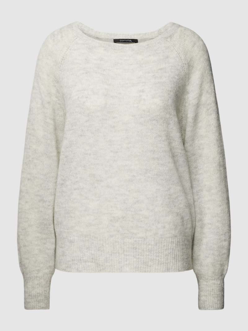 Strickpullover in Melange-Optik in hellgrau meliert