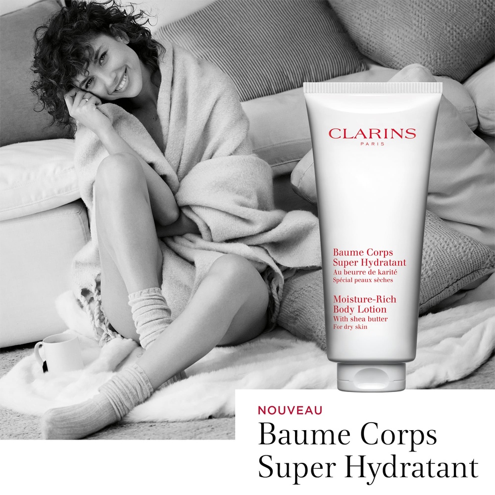 Clarins Baume Corps Super Hydratant  Au beurre de karité Soin corps , soin hydratant