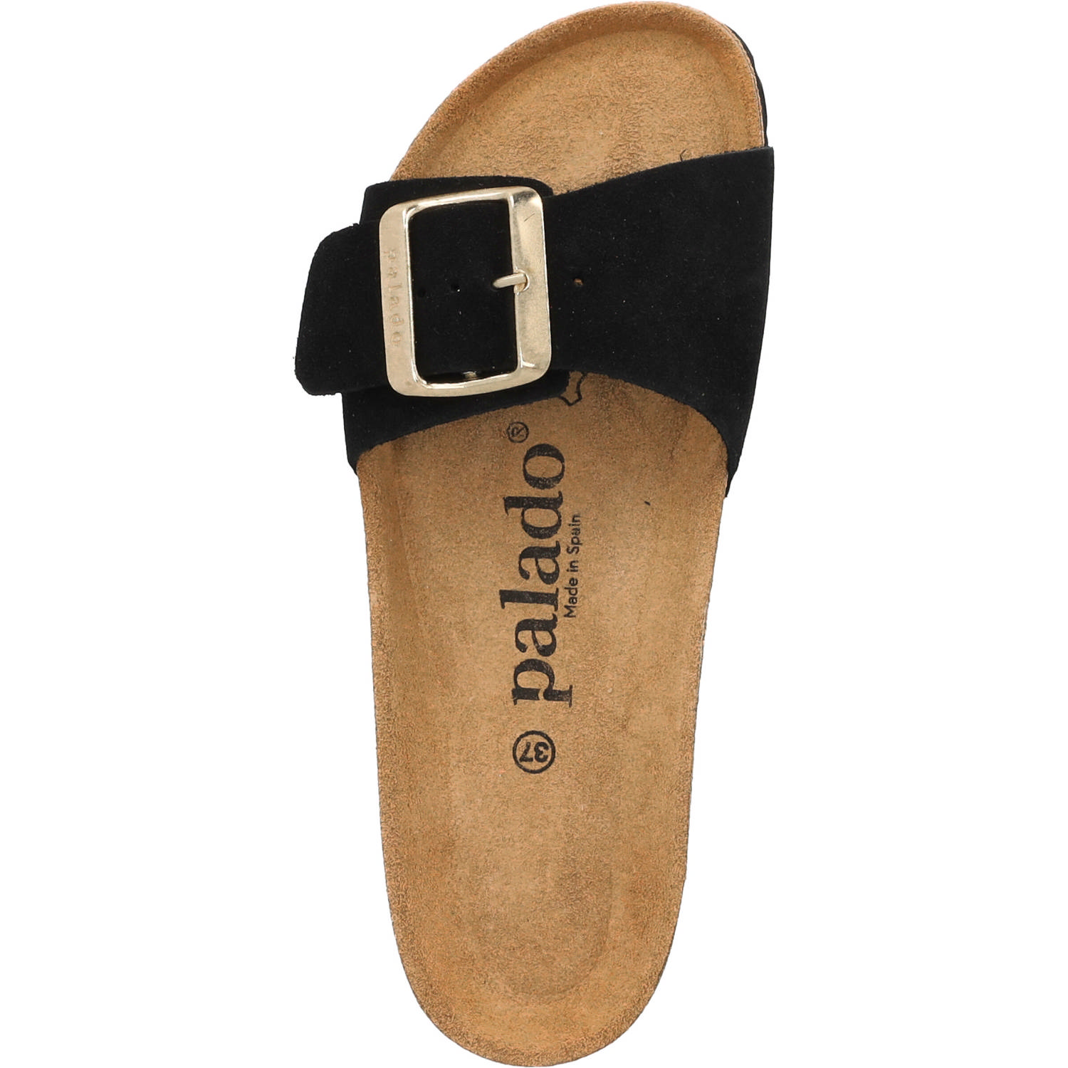 Palado Malta EGS Suede Premium Leather, Pantoletten, Damen, Schwarz