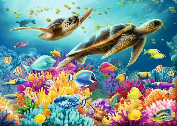 Puzzle 1000 Teile - Blaue Unterwasserwelt