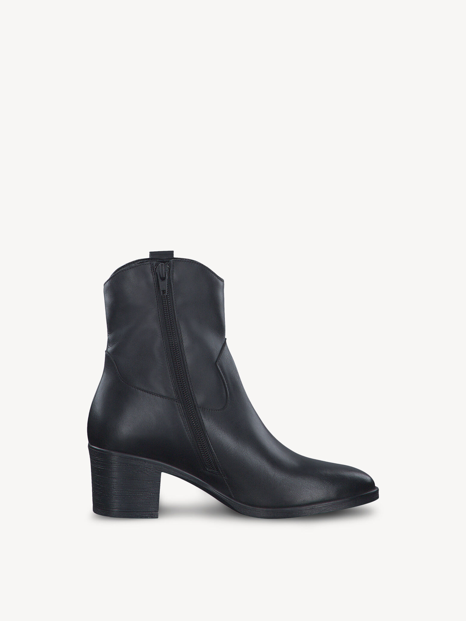 Bottine en cuir - noir