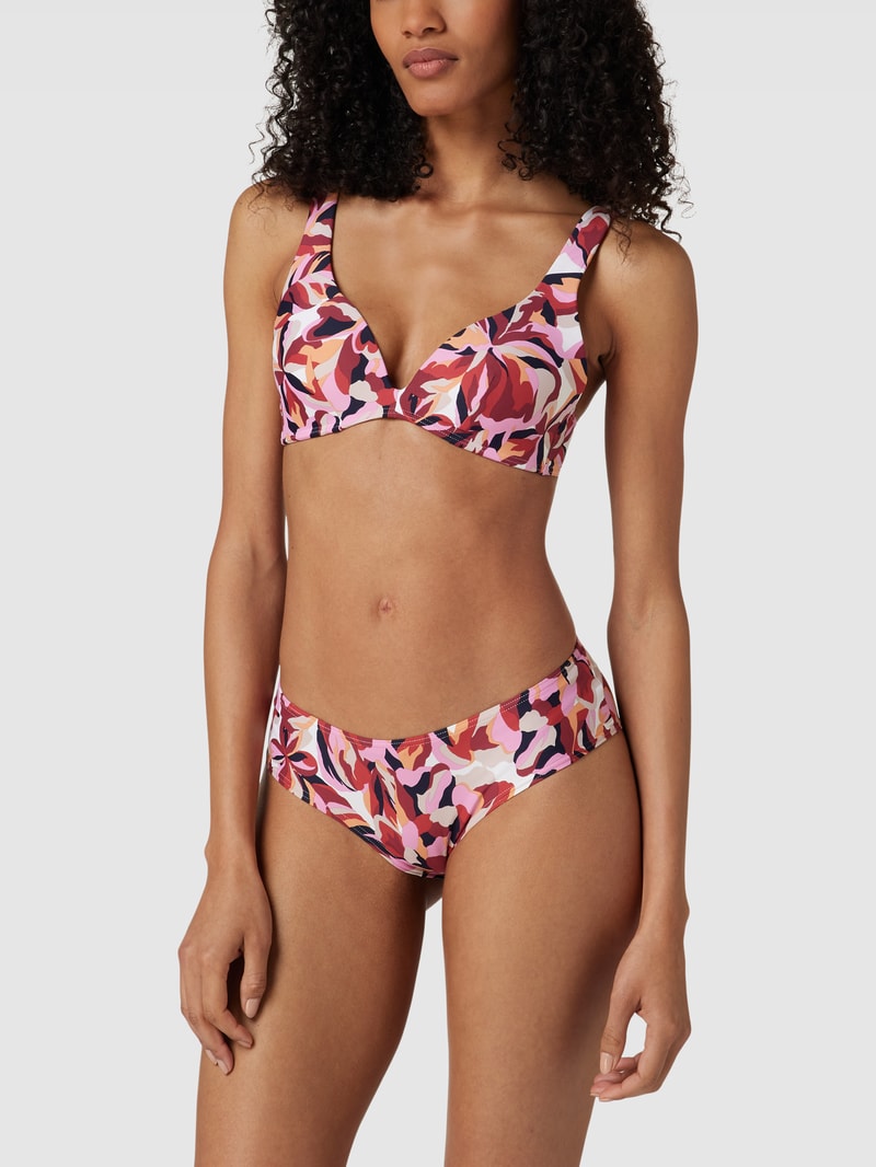 Bikini-Set mit Allover-Muster Modell 'CARILO' in bordeaux rot