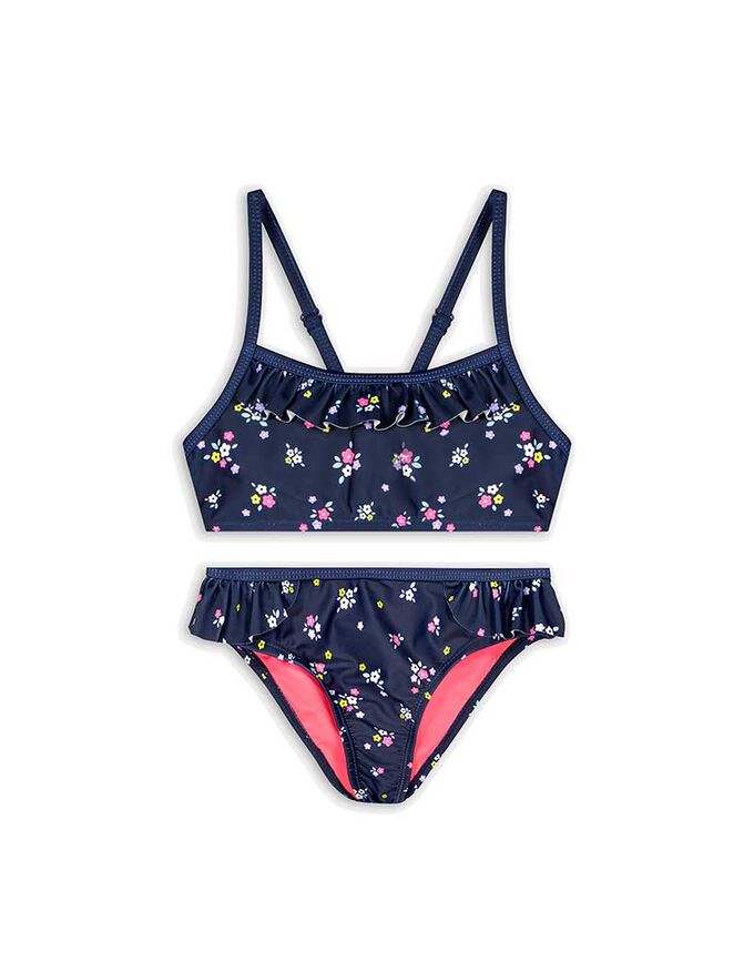 Set aus Bikinitop und Bikinislip - Volants
