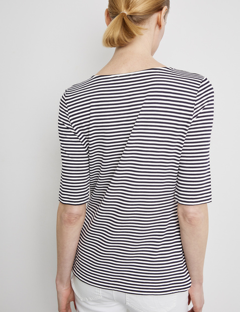 Geringeltes Halbarmshirt