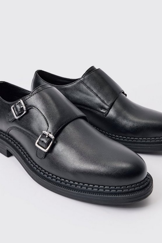Schwarz PU-Loafer