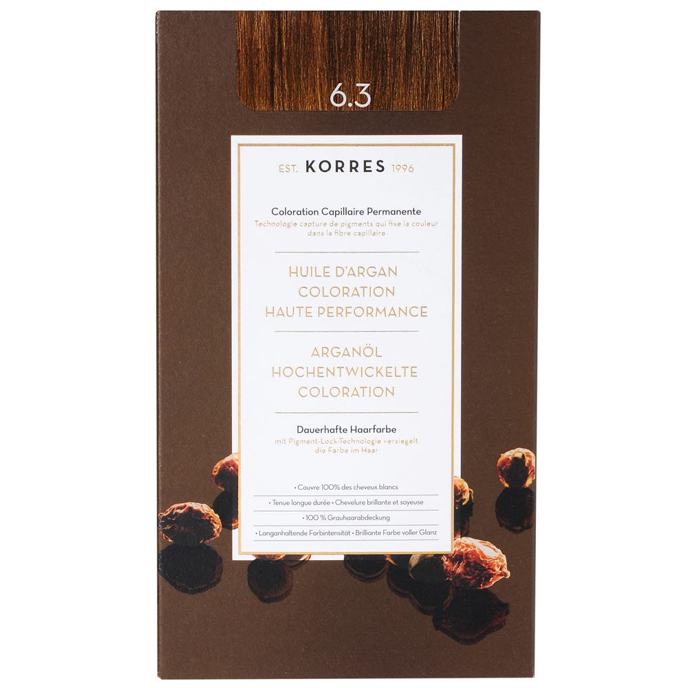Korres Argan Oil Hair Colorant 6.3 Dunkelblond Gold