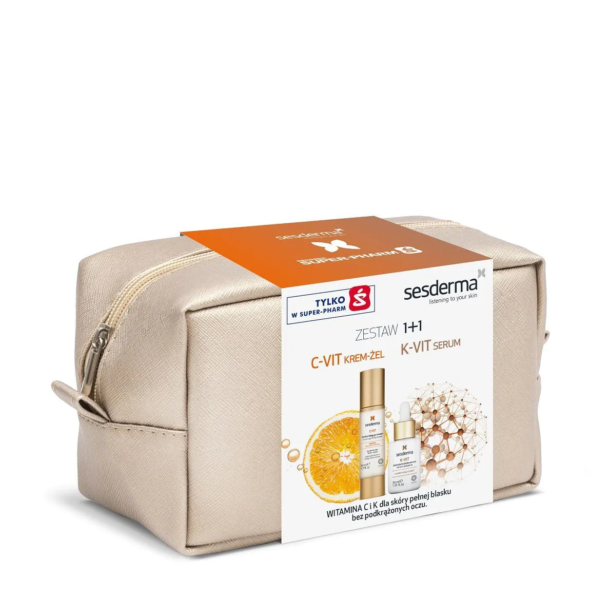 Sesderma C-VIT +K-VIT - Sæt (C-VIT Creme-gel 50ml + K-VIT Serum 30ml)