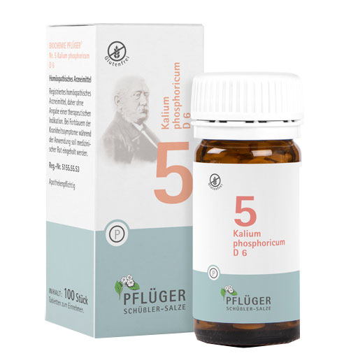 BIOCHEMIE Pflüger 5 Kalium phosphoricum D 6 Tabl.  100 St  Tabletten
