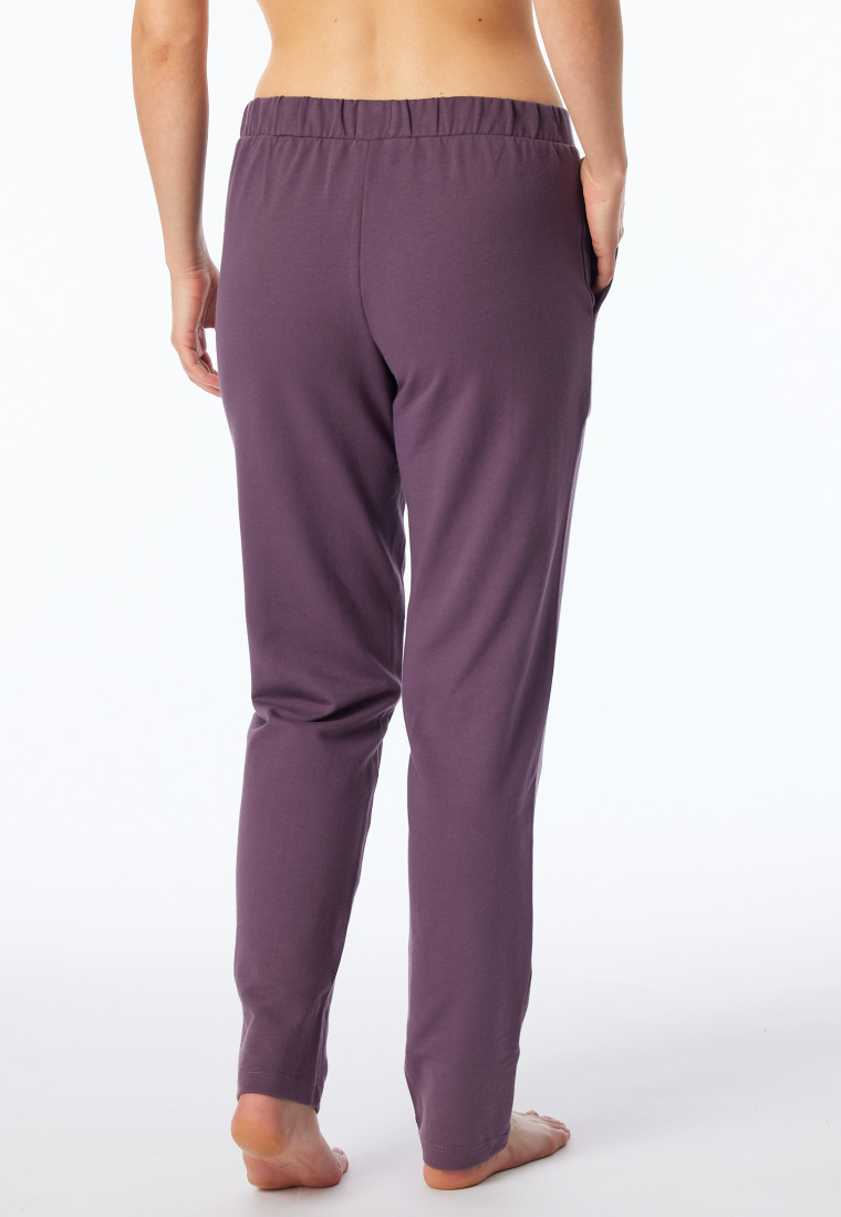 Hose lang Jersey-Quiltstoff und Sweatware malve - Mix+Relax
