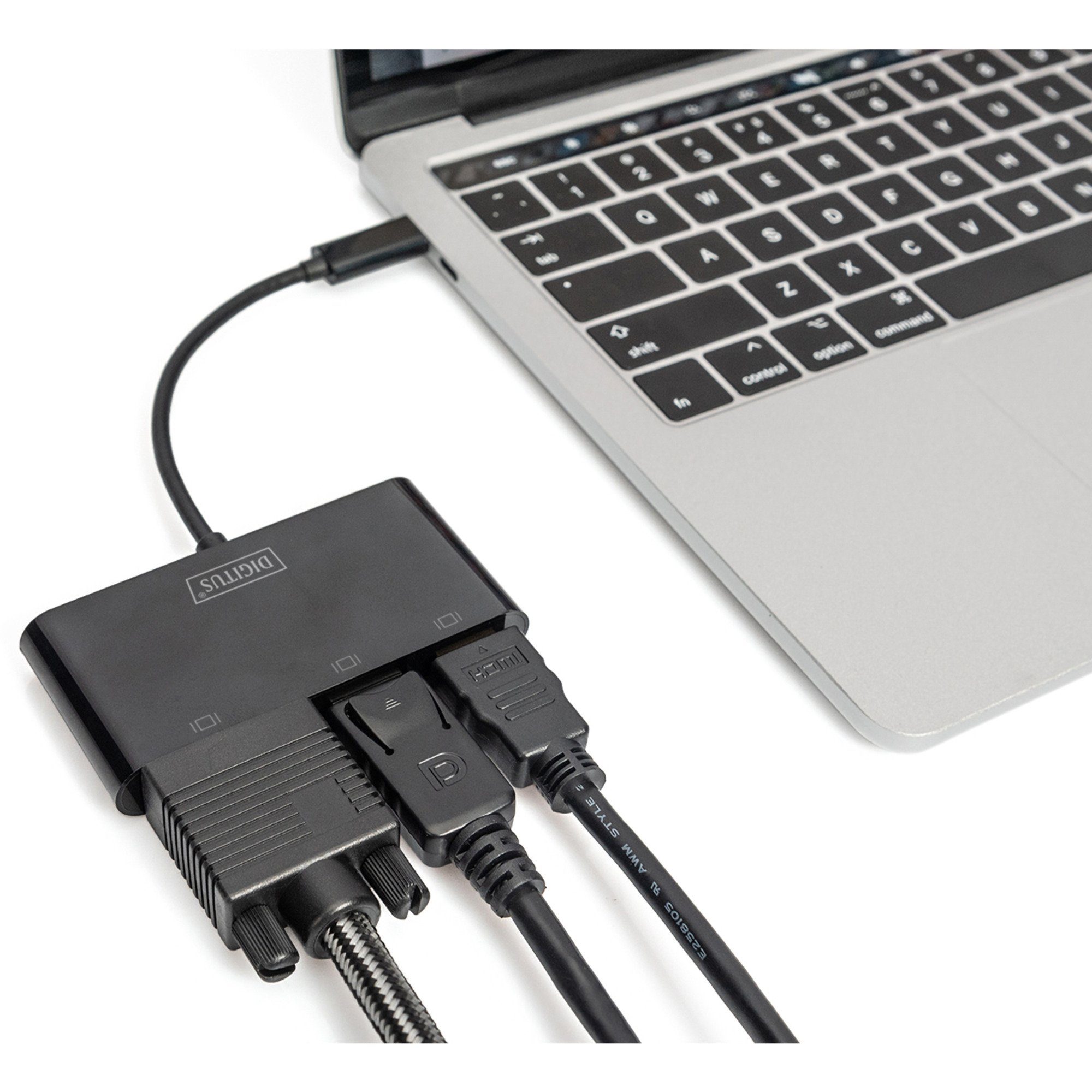 Digitus Digitus USB Adapter, USB-C Stecker > VGA + HDMI + Audio- & Video-Adapter