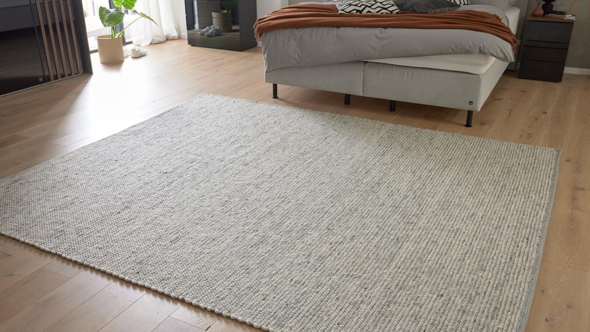 Interliving Handwebteppich B-8003 Grau 70 x 130 cm