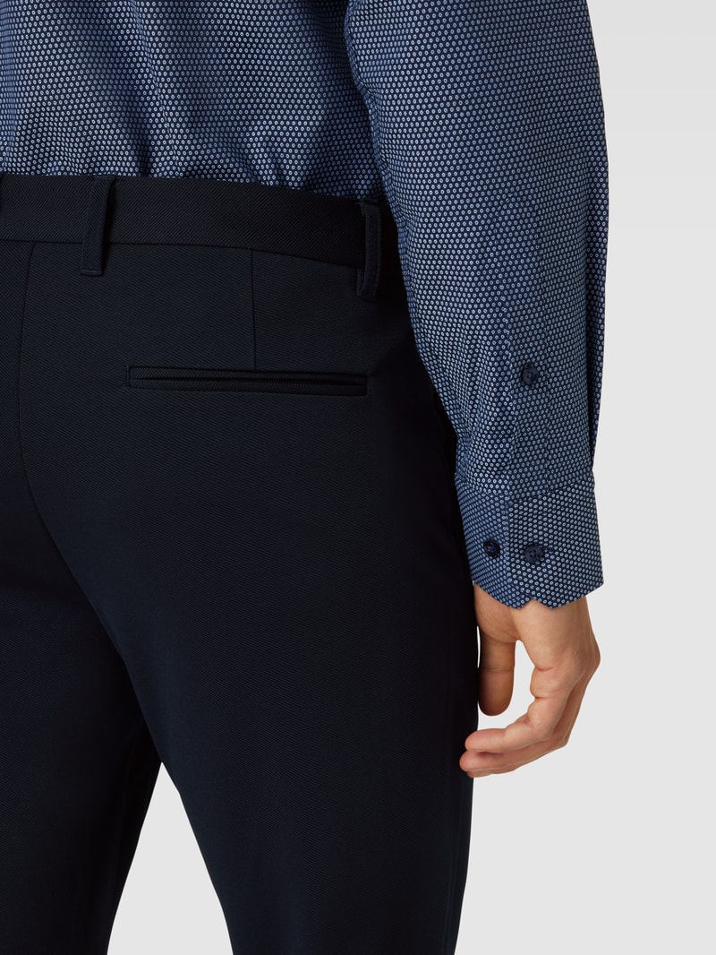 Slim Fit Chino mit seitlichen Eingrifftaschen in marineblau