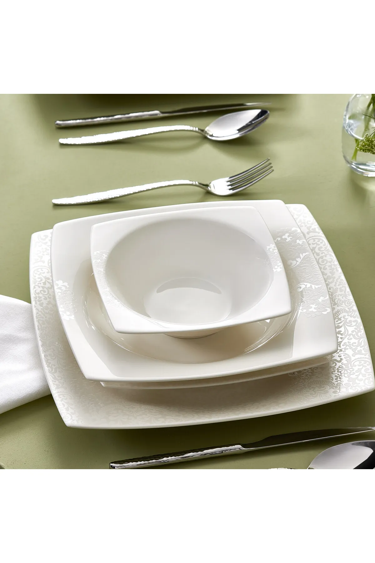 Karaca  Neu Flava 6 Personen Geschirrset, 24-teilig, Porzellan - Zeitlose Eleganz für exquisite Tisch