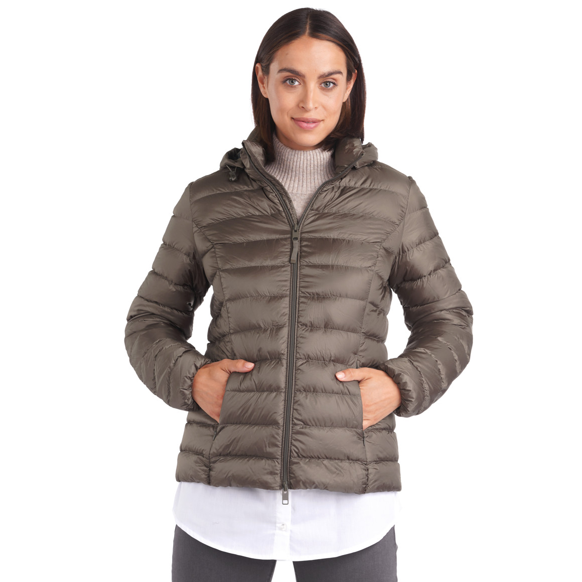 Damen Soft-Daunenjacke mit Kapuze