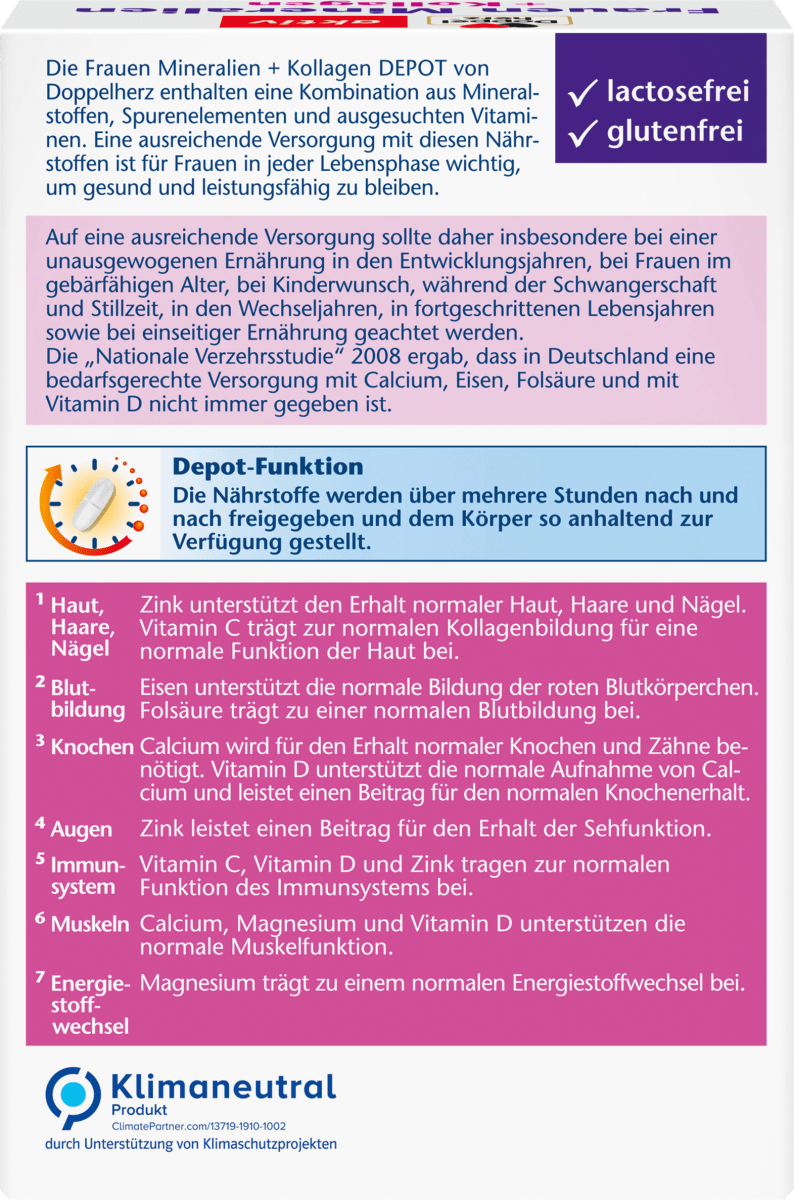 Frauen Mineralien + Kollagen Tabletten 30 St, 51 g