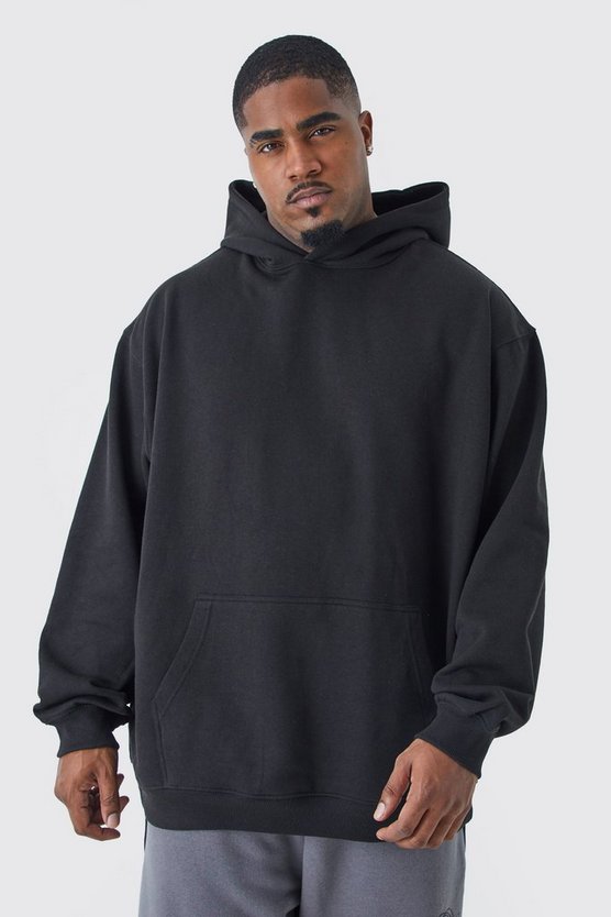 Plus Oversize Hoodie mit Homme Print