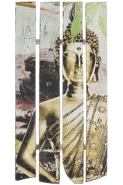 MyFlair Holzwandbild Buddha Motiv 