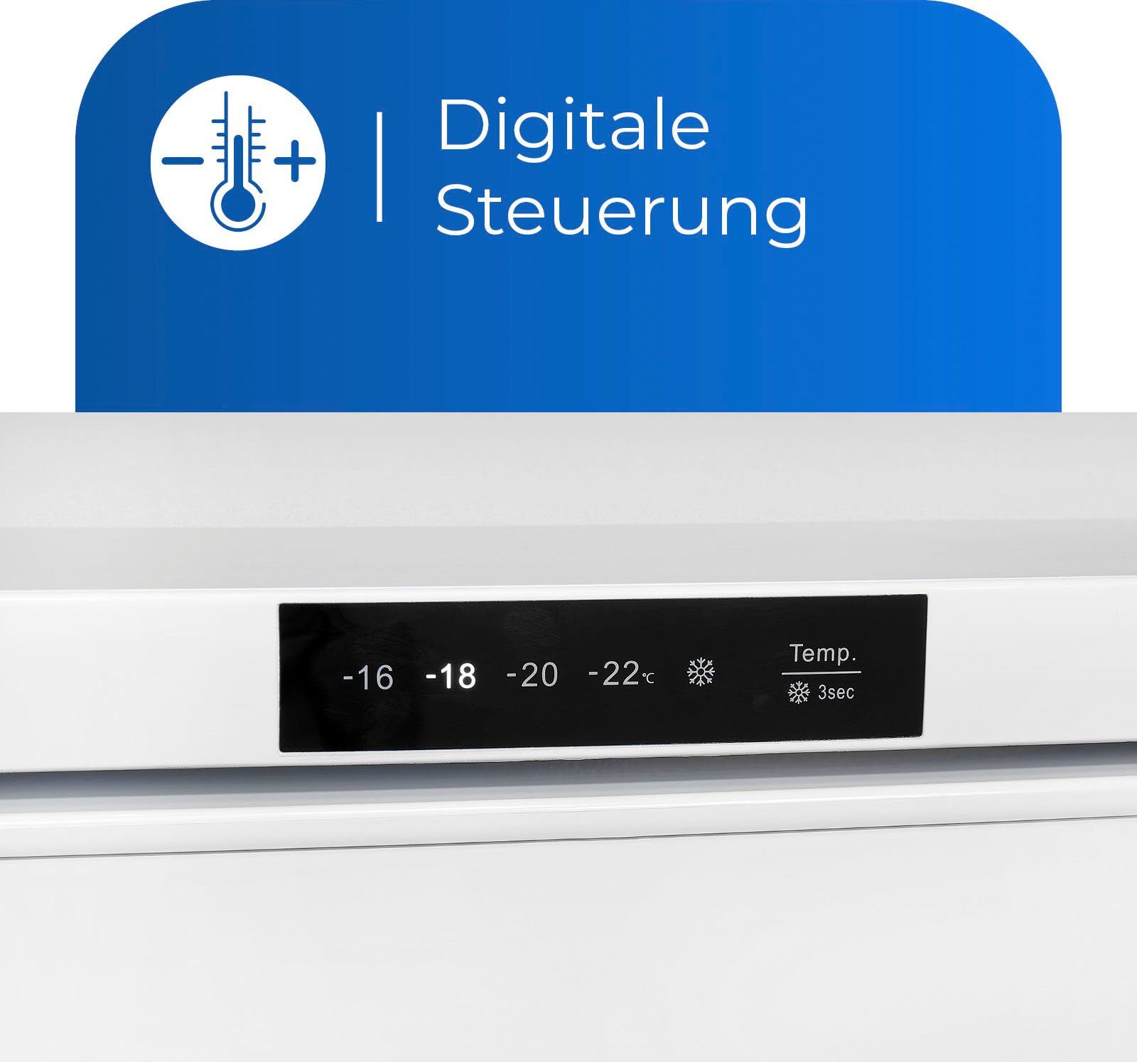 exquisit Gefrierschrank GS81-HE-010D weiss, 85,0 cm hoch, 56,0 cm breit