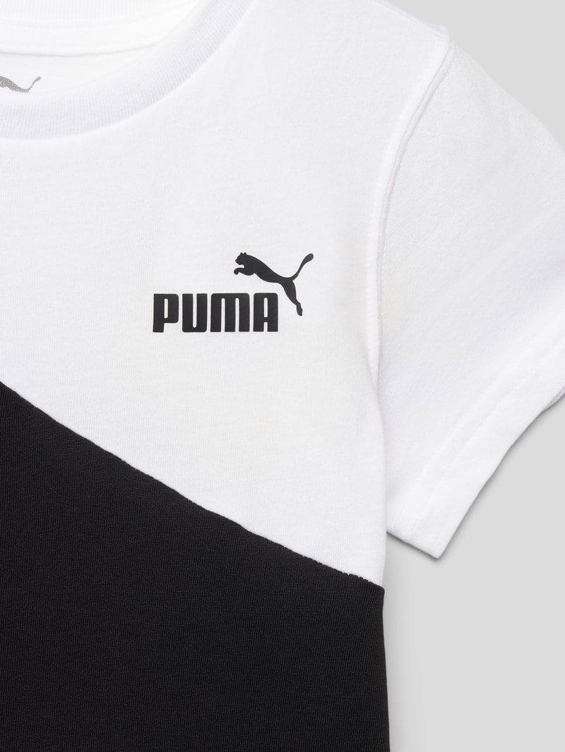 T-Shirt mit Logo-Print in royalblau