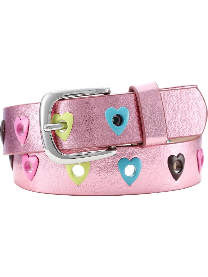 Playshoes PU-Gürtel Herzchen pink in Pink günstig kaufen