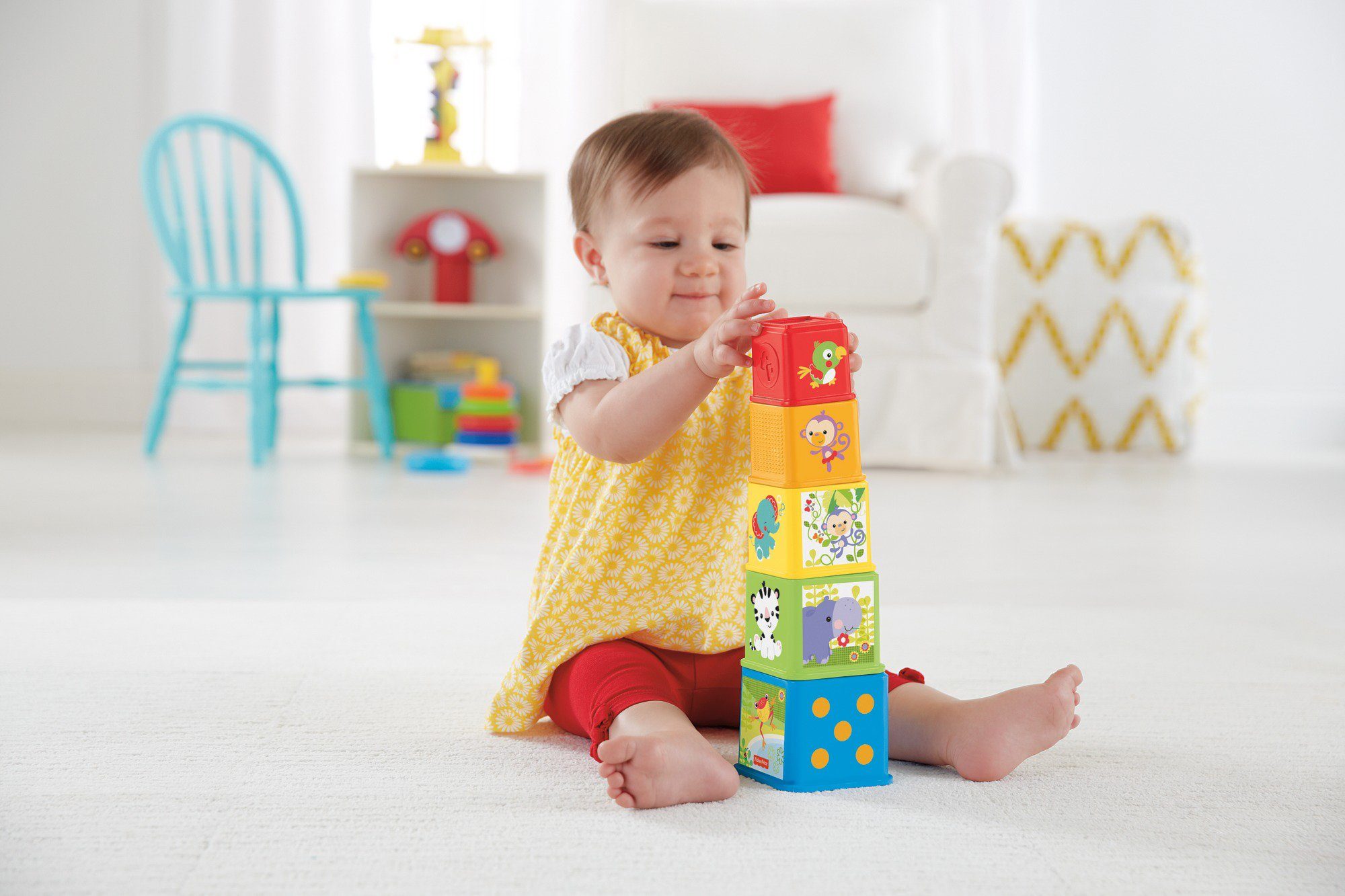Fisher-Price® Stapelspielzeug Entdecker- und Stapelwürfel, (5-tlg)