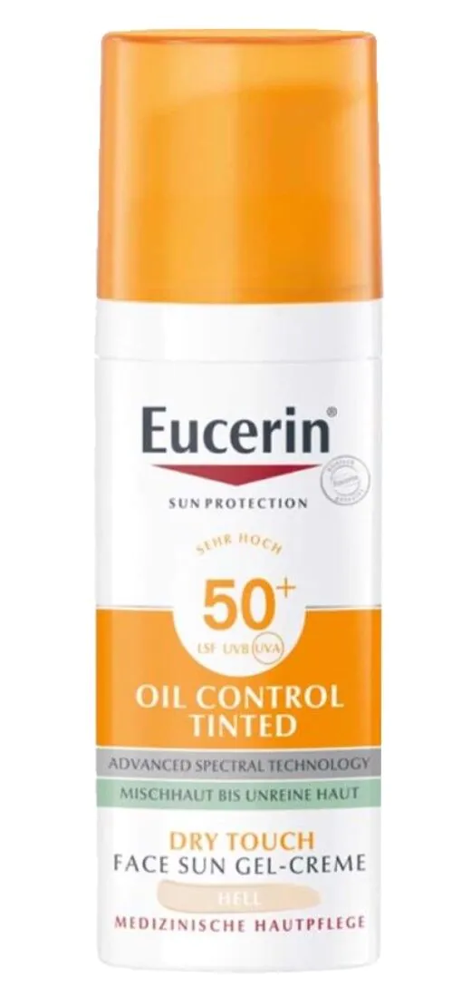 Eucerin Oil Control SPF50+ Dry Touch Ultralichte getinte beschermende gelcrème