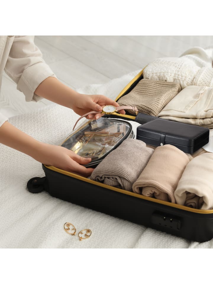 relaxdays Schmuckkästchen in Schwarz - (B)21 x (H)4,5 x (T)14,5 cm günstig kaufen onesize