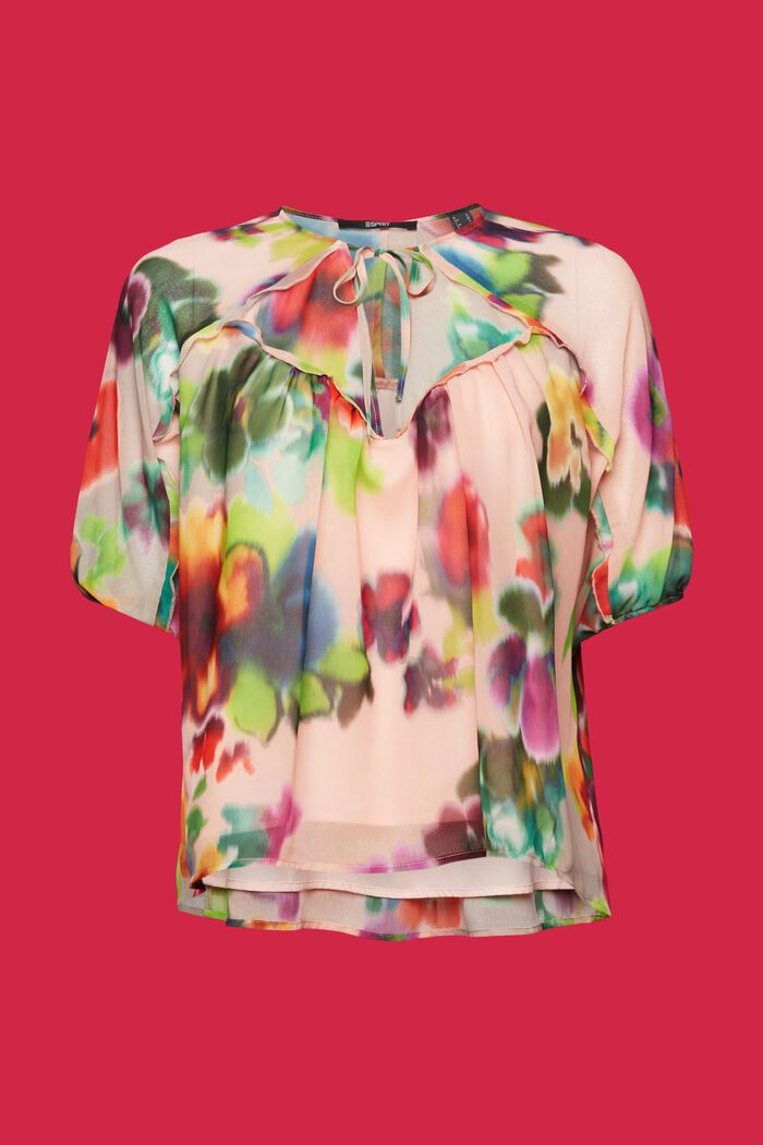 Chiffonbluse mit Blumenprint