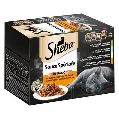 48 x 85 g Sheba Varietäten Schälchen + 48 x 37,5 g Perfect Portions Huhn zum Sonderpreis!