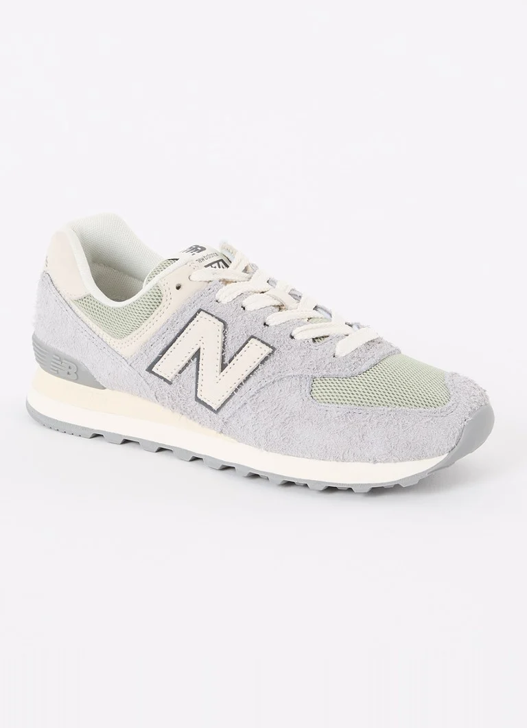 New Balance 574 tenisice od brušene kože s mrežastim detaljima