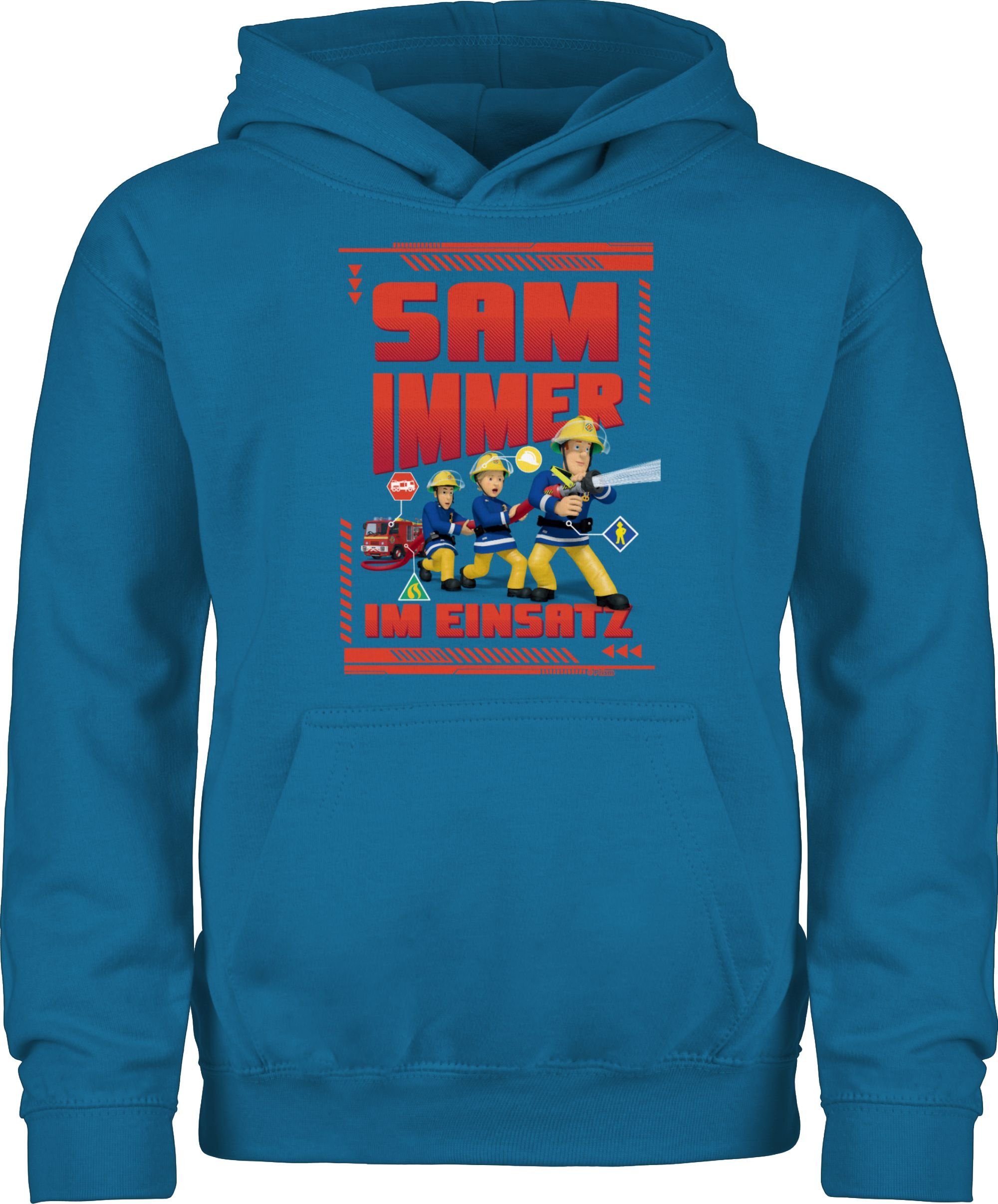 Shirtracer Hoodie Sam immer im Einsatz Feuerwehrmann Sam Jungen