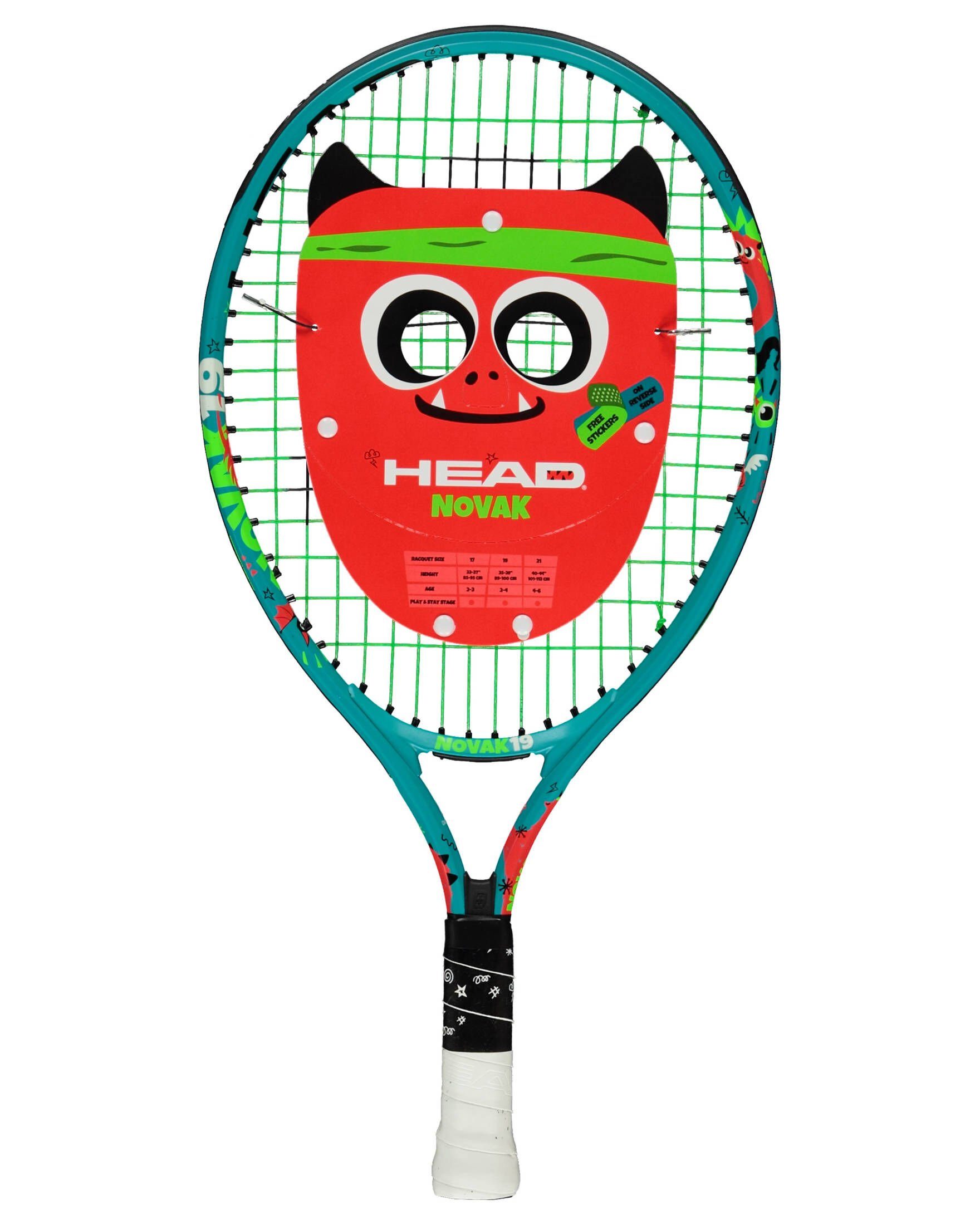 Head Tennisschläger Jungen Tennisschläger NOVAK 19 16x17 bespannt, (1-tlg)
