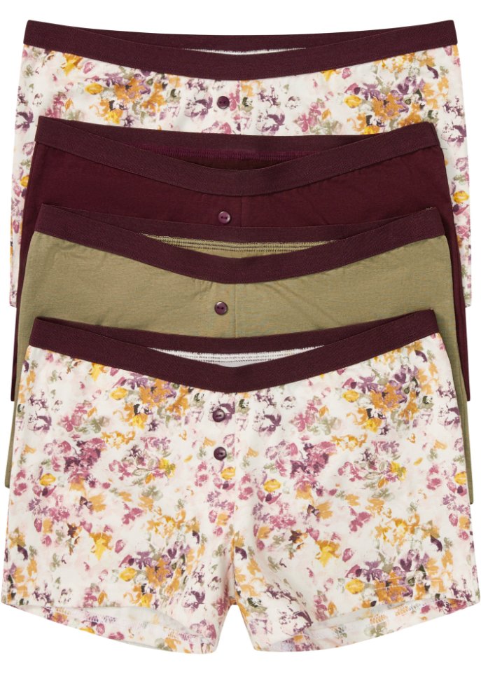 Damen Boxer (4er Pack) mit Bio-Baumwolle