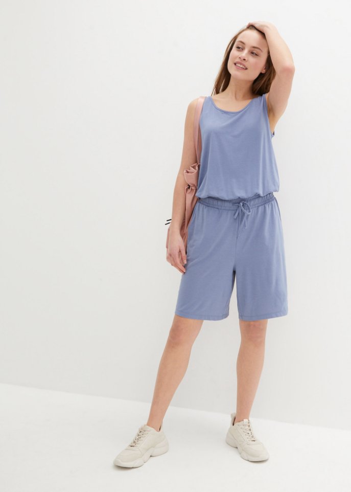 Kurzer Jumpsuit mit Viskose