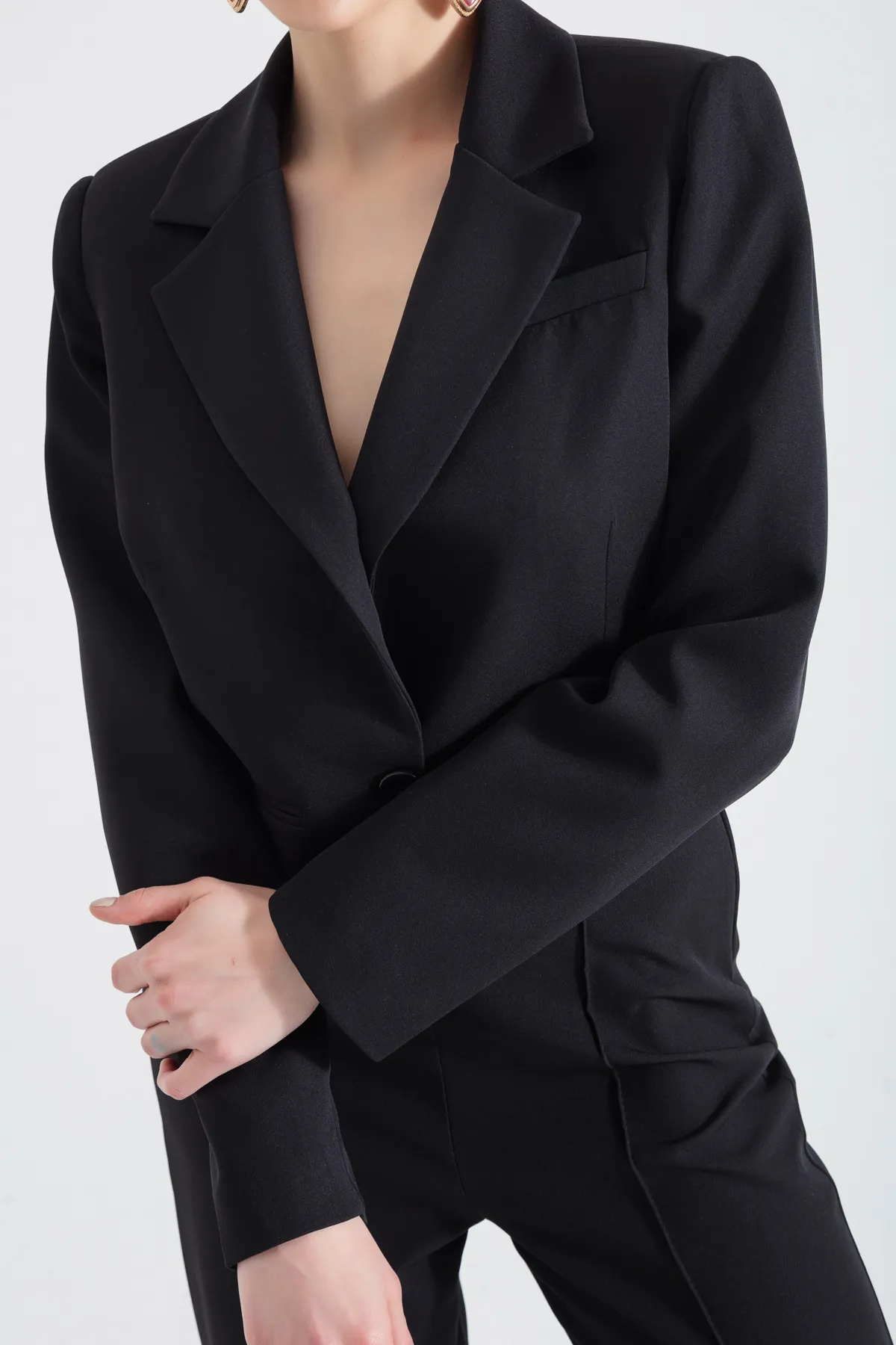 Lafaba  Schwarzes Jacken- und Hosen-Set für Damen