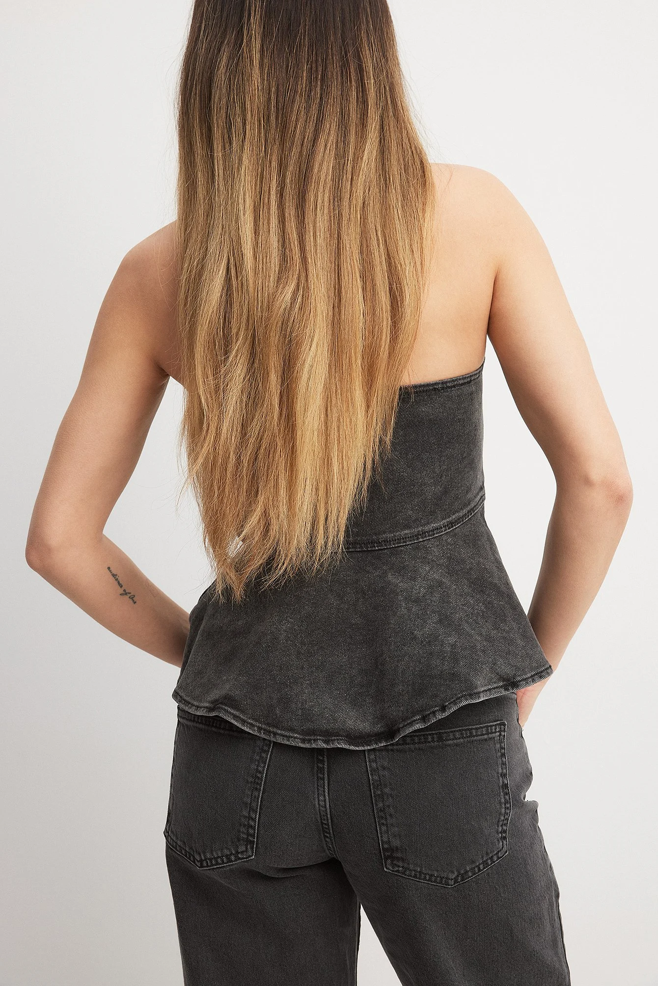 Peplum Denim Top