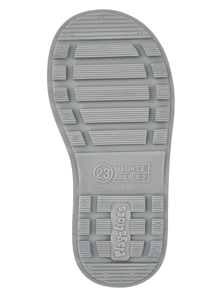 Playshoes Gummistiefel in Grau/ Gelb günstig kaufen