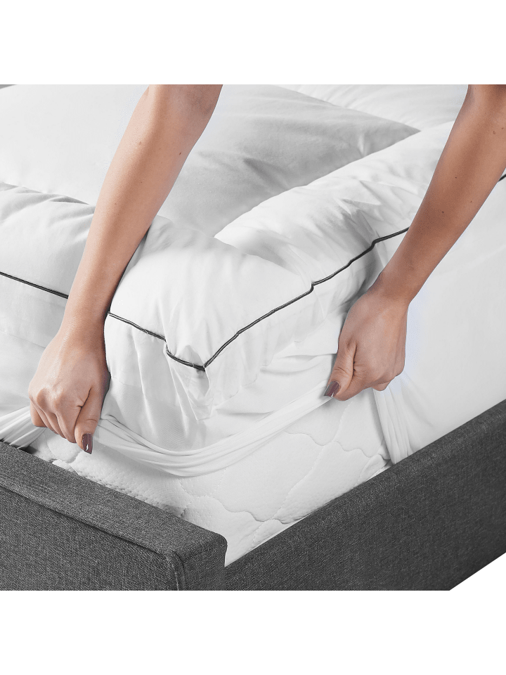 Beliani Topper MULHACEN in Weiß - (W) 180 x (H) 4 x (L) 200 cm günstig kaufen onesize