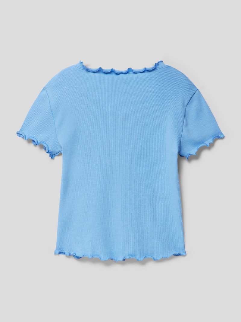 T-Shirt mit Muschelsaum Modell 'KOGLAILA' in blau
