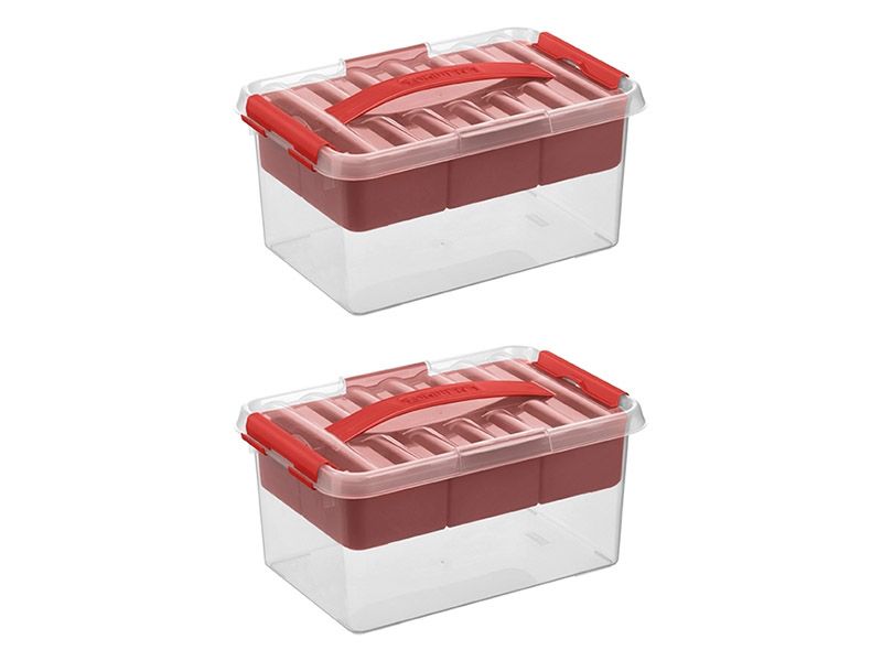 Sunware Q-line 6 Liter 2er-Set Aufbewahrungsboxen + Einsatz