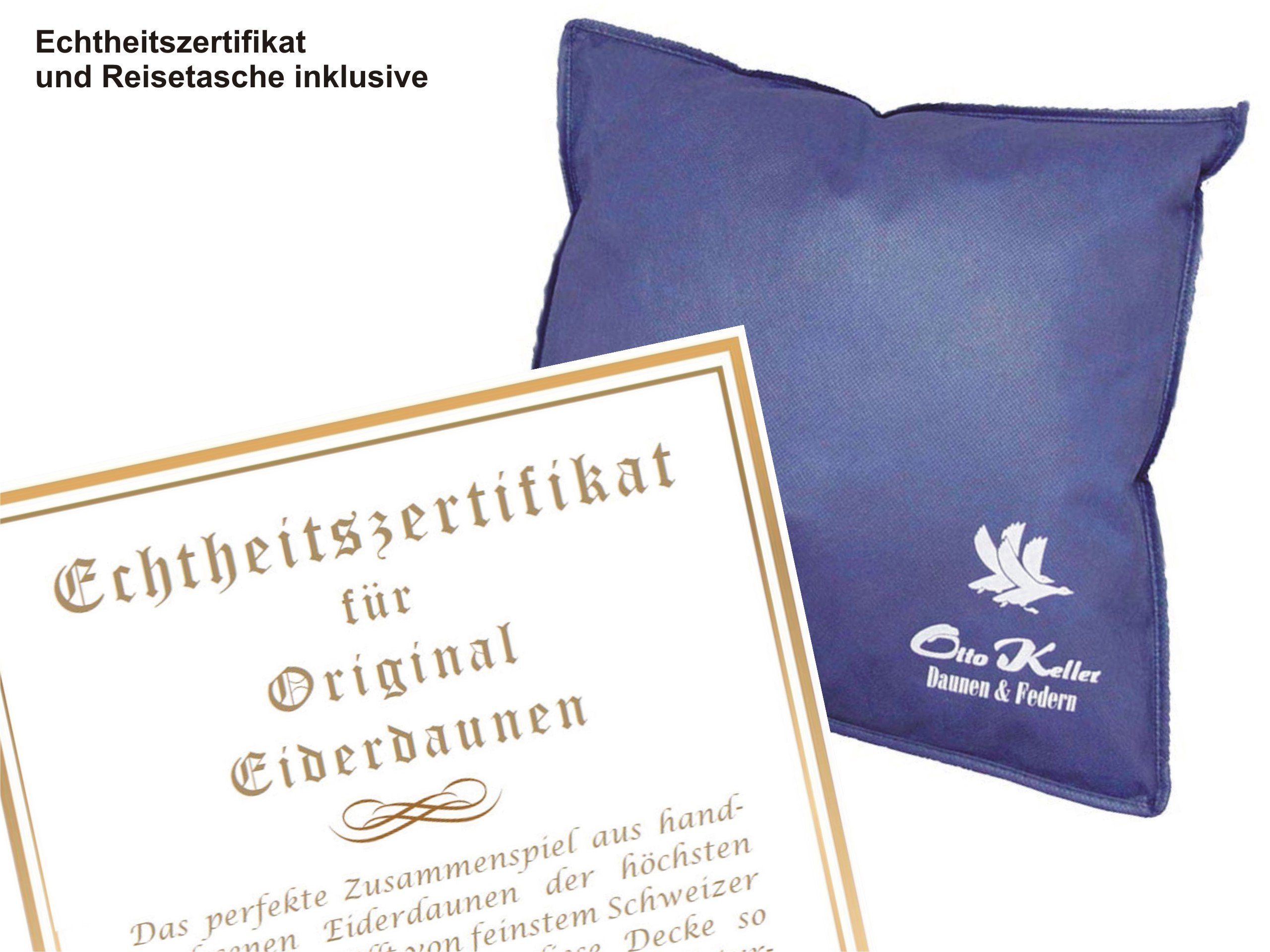 Daunenkissen ORIGINAL EIDERDAUNEN Kuschelkissen 40x40 cm, Königin der Nacht, Füllung: 100% Eiderdaunen, Kuschelkissen, für Allergiker geeignet