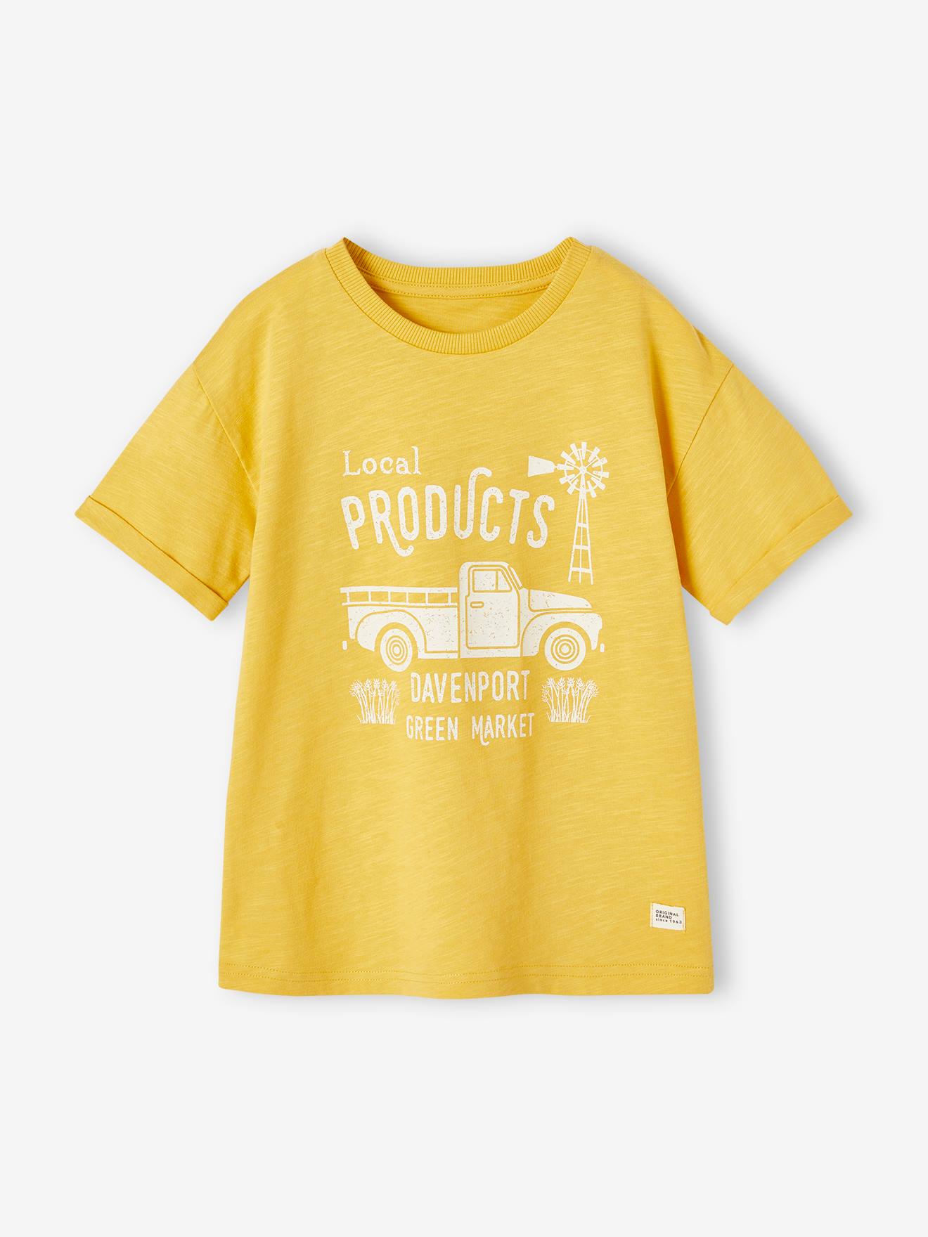 Vertbaudet Jungen T-Shirt mit Vintage-Print - gelb