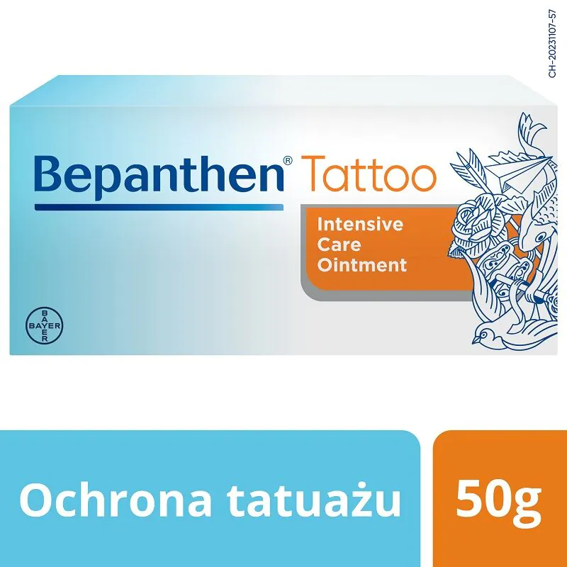 Bepanthen tatoveringssalve til pleje af tatoveret hud 50 g