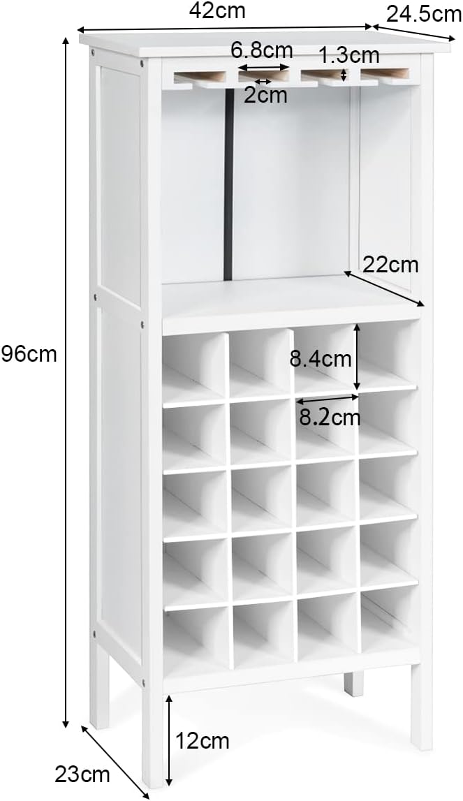 Costway COSTWAY Weinschrank für 20 Flaschen