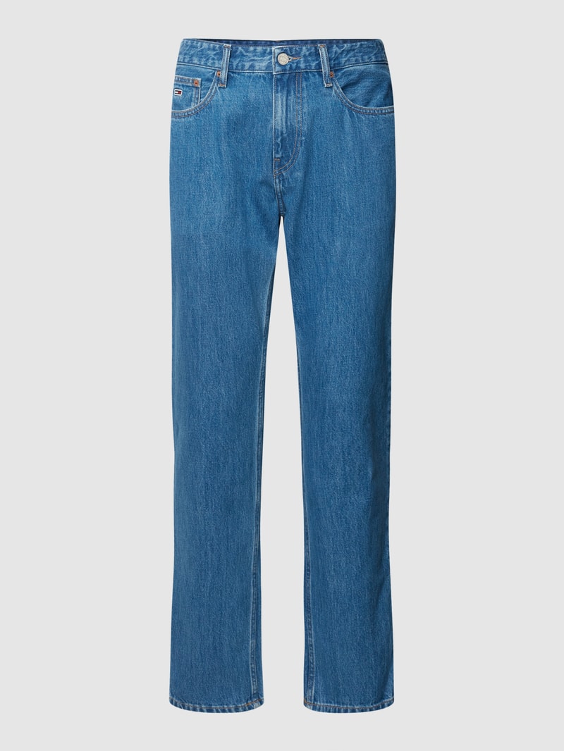 Jeans mit Logo-Stitching in jeans