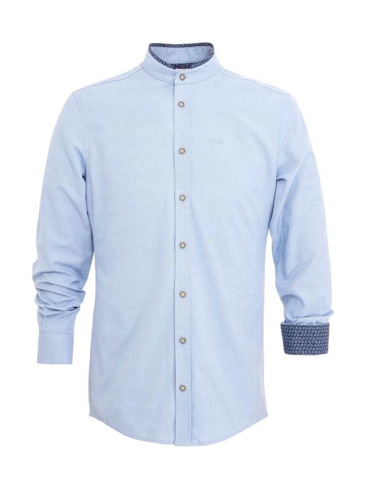 Spieth & Wensky Stehkragenhemd DIETER in hellblau günstig kaufen