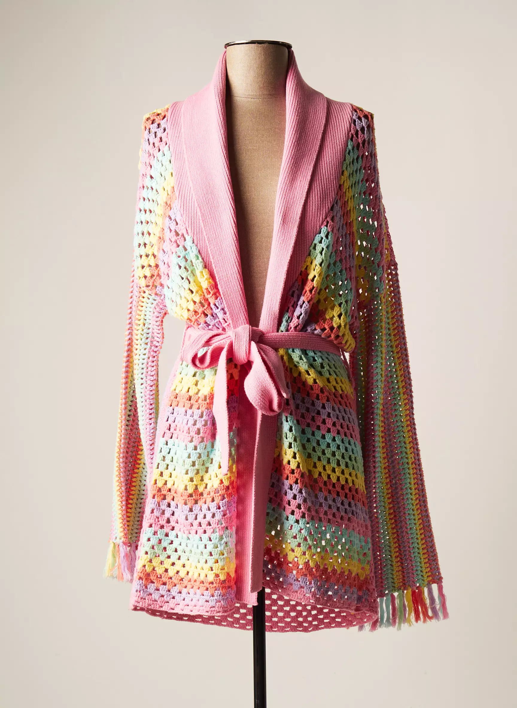 Les Tricots De Lea Cardigans Femme couleur rose