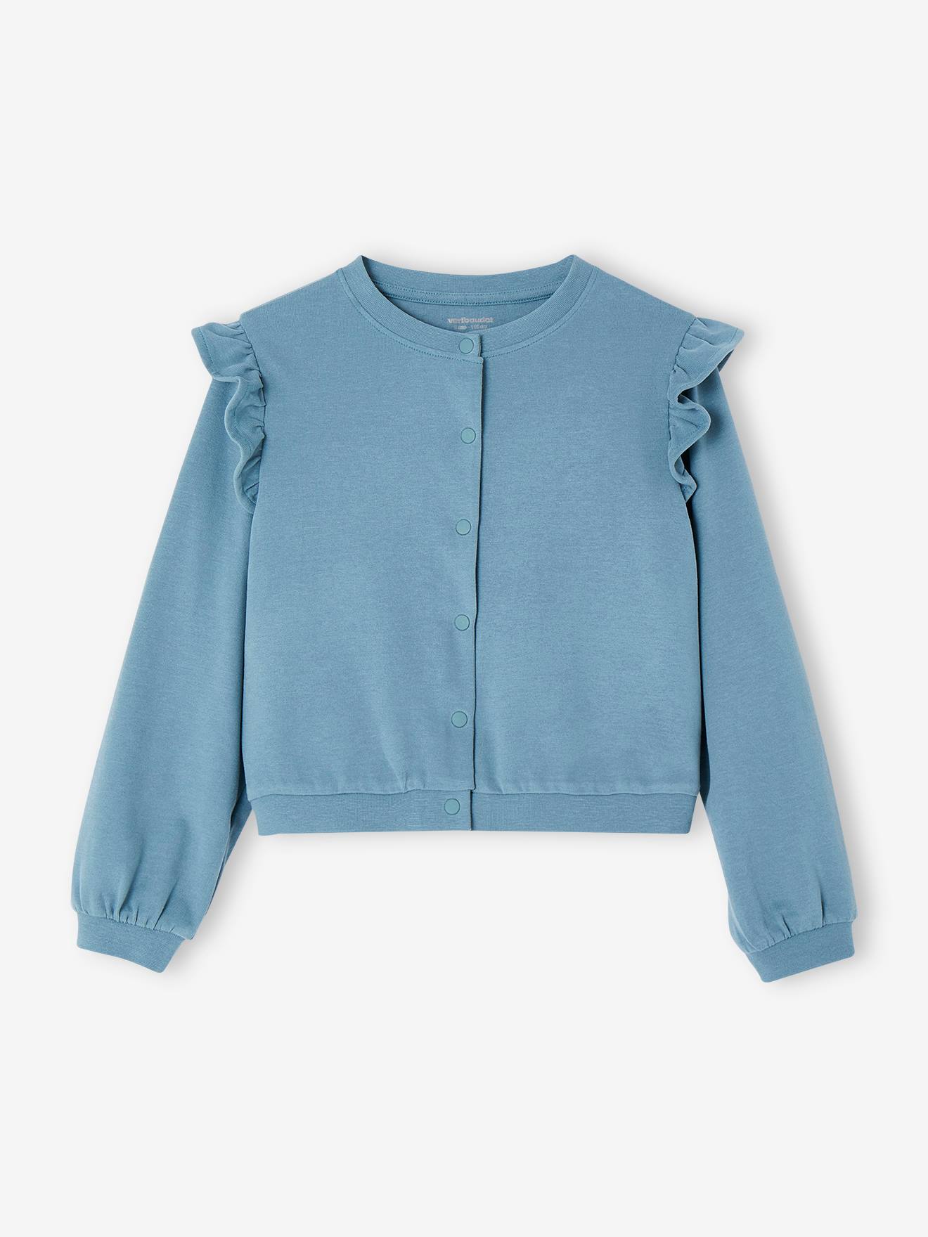 Vertbaudet Mädchen-Set: Kleid & Sweatjacke Oeko-Tex - smaragdgrün