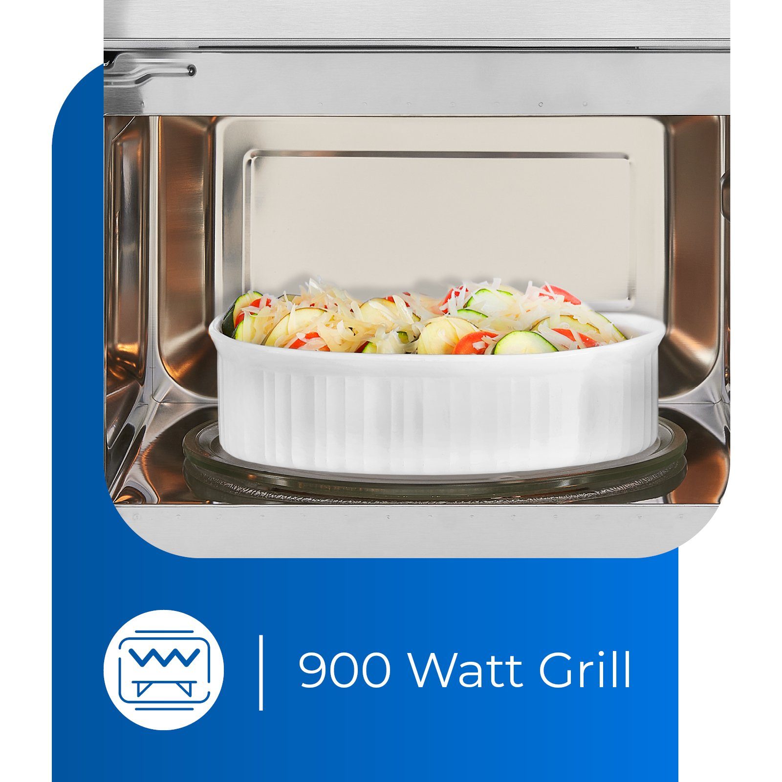 exquisit Einbau-Mikrowelle EMW 19-7, Kombifunktionen, Grill, 20,00 l, einbaufähig mit praktischen Automatikprogrammen